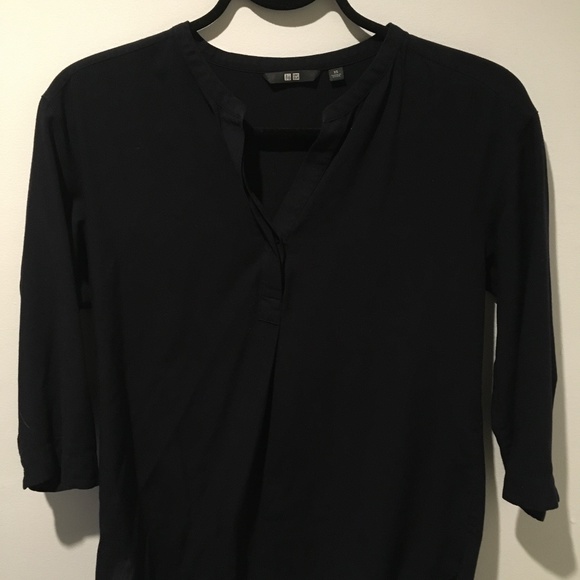 Navy blue Uniqlo blouse XS. MOVING SALE - LAST CHANCE - Picture 10 of 12
